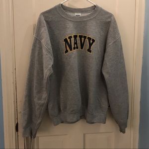 navy crewneck